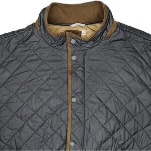 Peter Millar Crown Essex Full Zip Quilted Puffer Vest Navy Blue Chestnut 4X